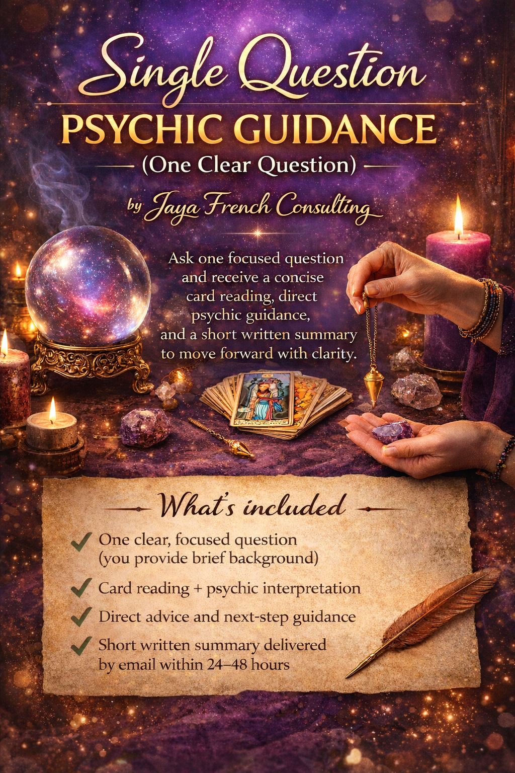 Single Question Psychic Guidance — (One Clear Question)
